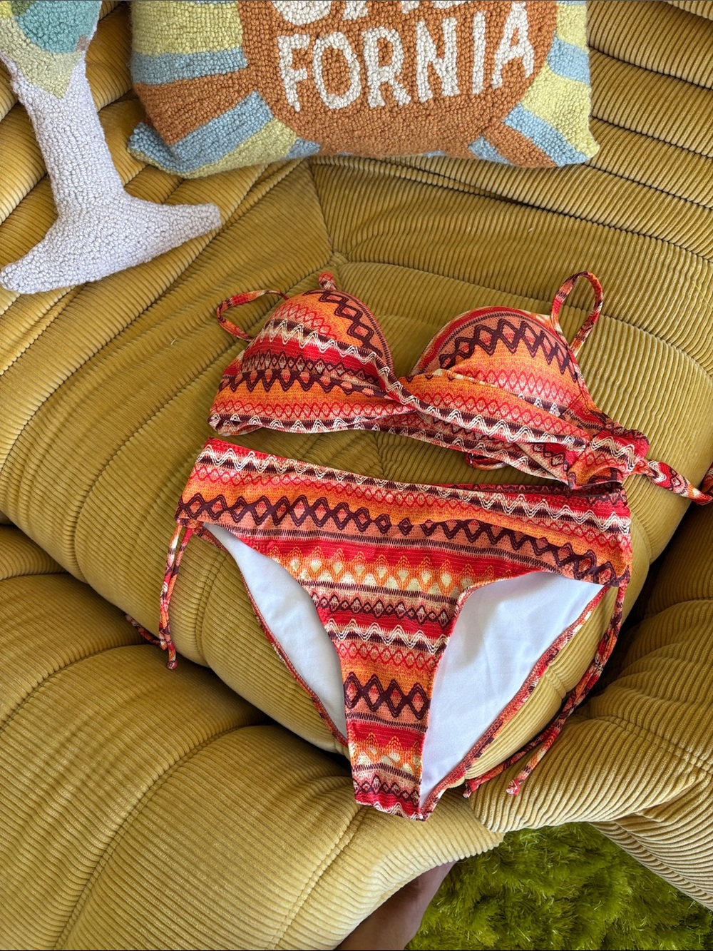 Women’s  Swim Two-Piece Bikini - BOHo Orange Pattern